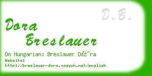 dora breslauer business card